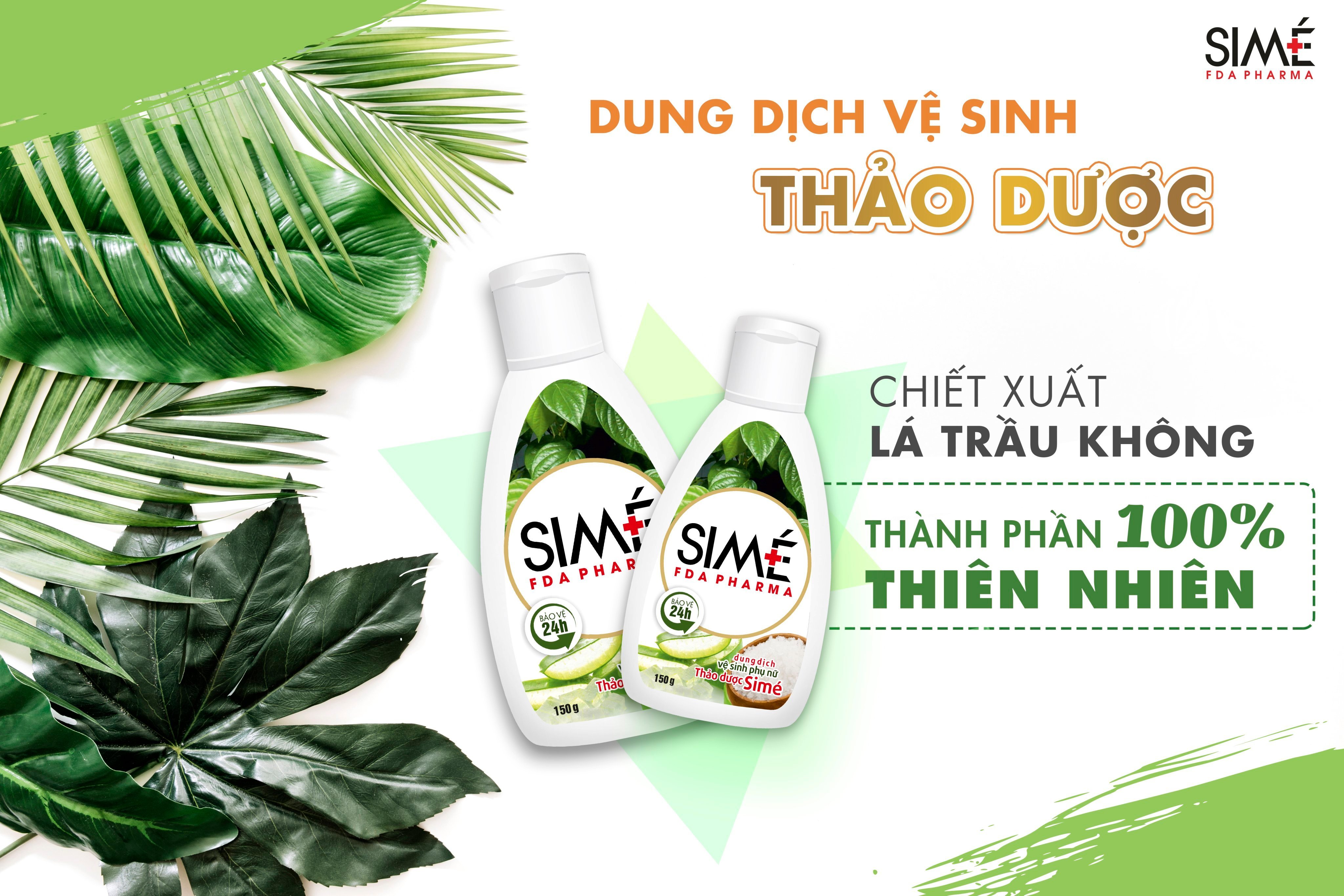 Dung dịch vệ sinh phụ nữ thảo dược thiên nhiên SIMÉ ngừa các bệnh phụ khoa, diệt khuẩn