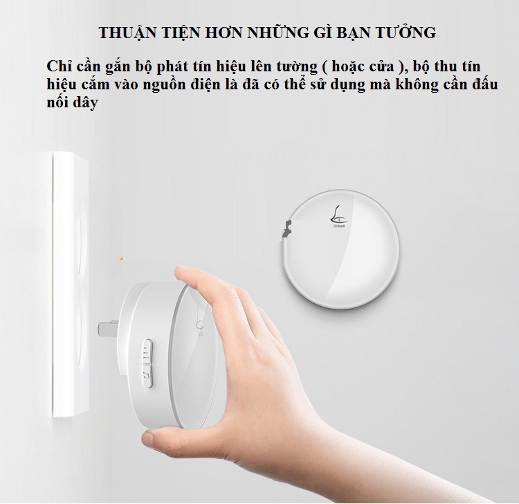 Chuông cửa không dây, không dùng pin, chống nước cao Linbell G3