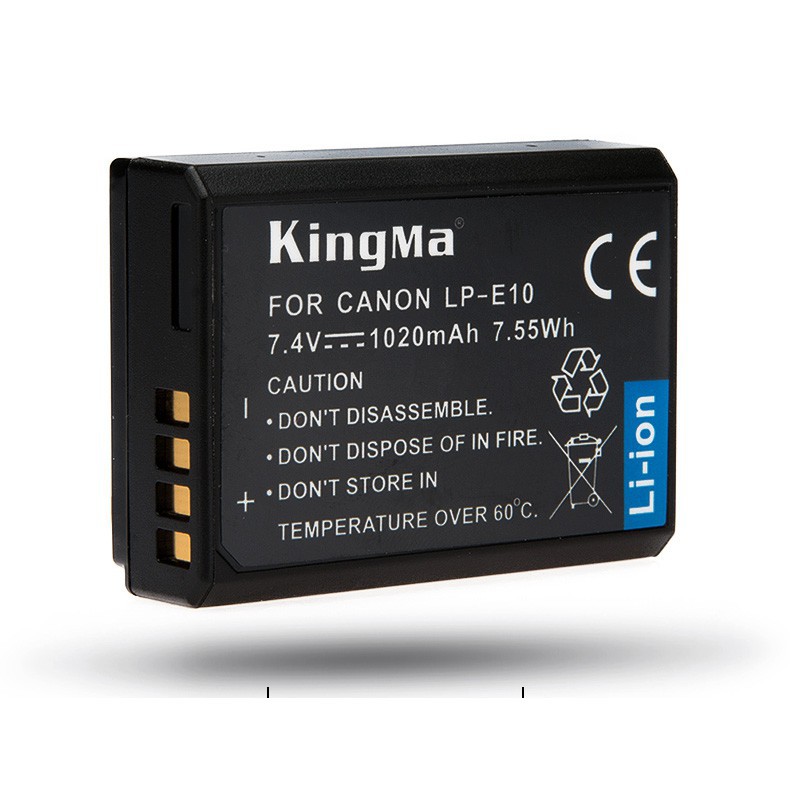 Combo 2 pin 1 sạc đôi Kingma for Canon LP-E10 - Hàng chính hãng