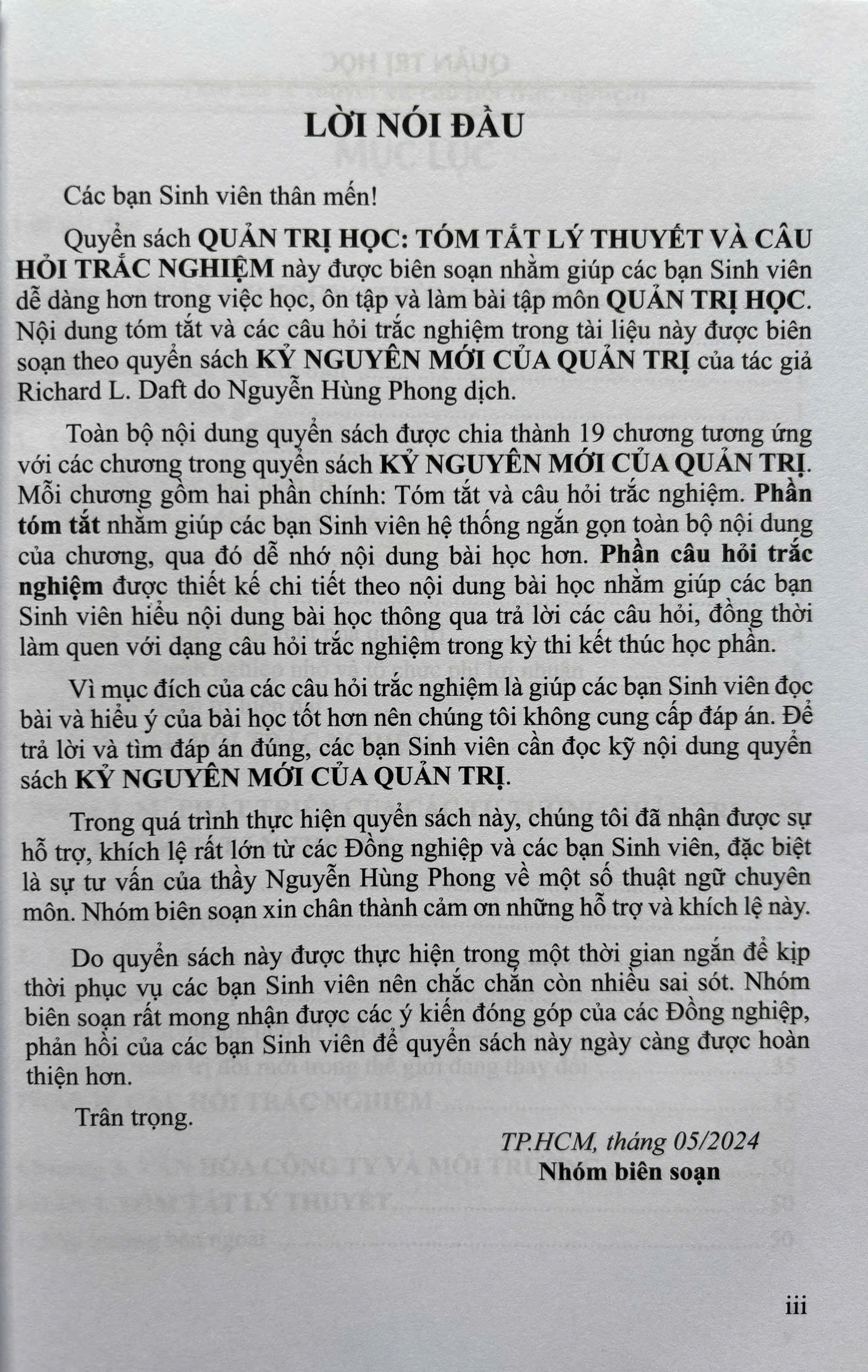 Quản Trị Học - Tóm Tắt Lý Thuyết Và Câu Hỏi Trắc Nghiệm
