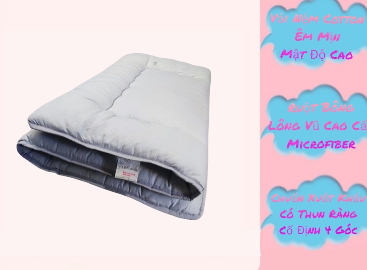 Nệm Bông Gòn Xuất Nhật, Nệm Trải Sàn Tiện Lợi, Đệm Văn Phòng Size 1m x 2m; 1.4m x 2m; 1.6m x 2m