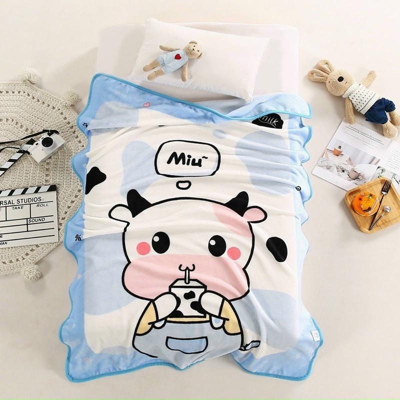 Chăn nhung tuyết cho bé đi học kích thước 1mx1m4, chăn cho bé sơ sinh đến 10 tuổi chất nhung tuyết mềm mịn mát