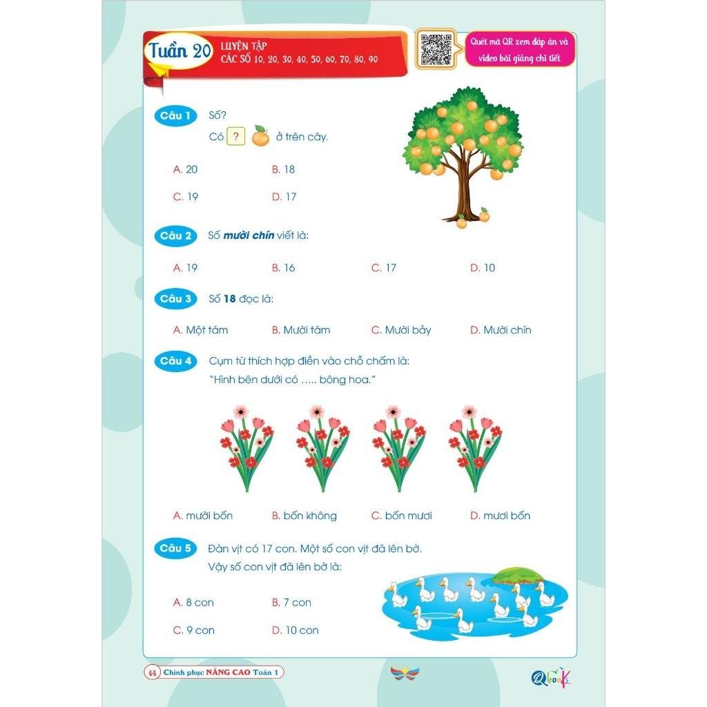 Chinh Phục Nâng Cao Toán Lớp 1 - Cánh Diều - Cả năm ( 1 Cuốn )  - Bản Quyền