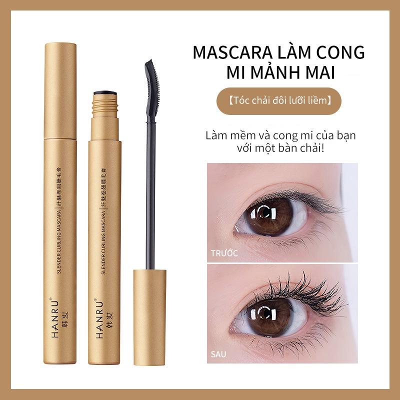 Mascara đầu mảnh chải mi trên và dưới cong dày tự nhiên GlamColour Hanru