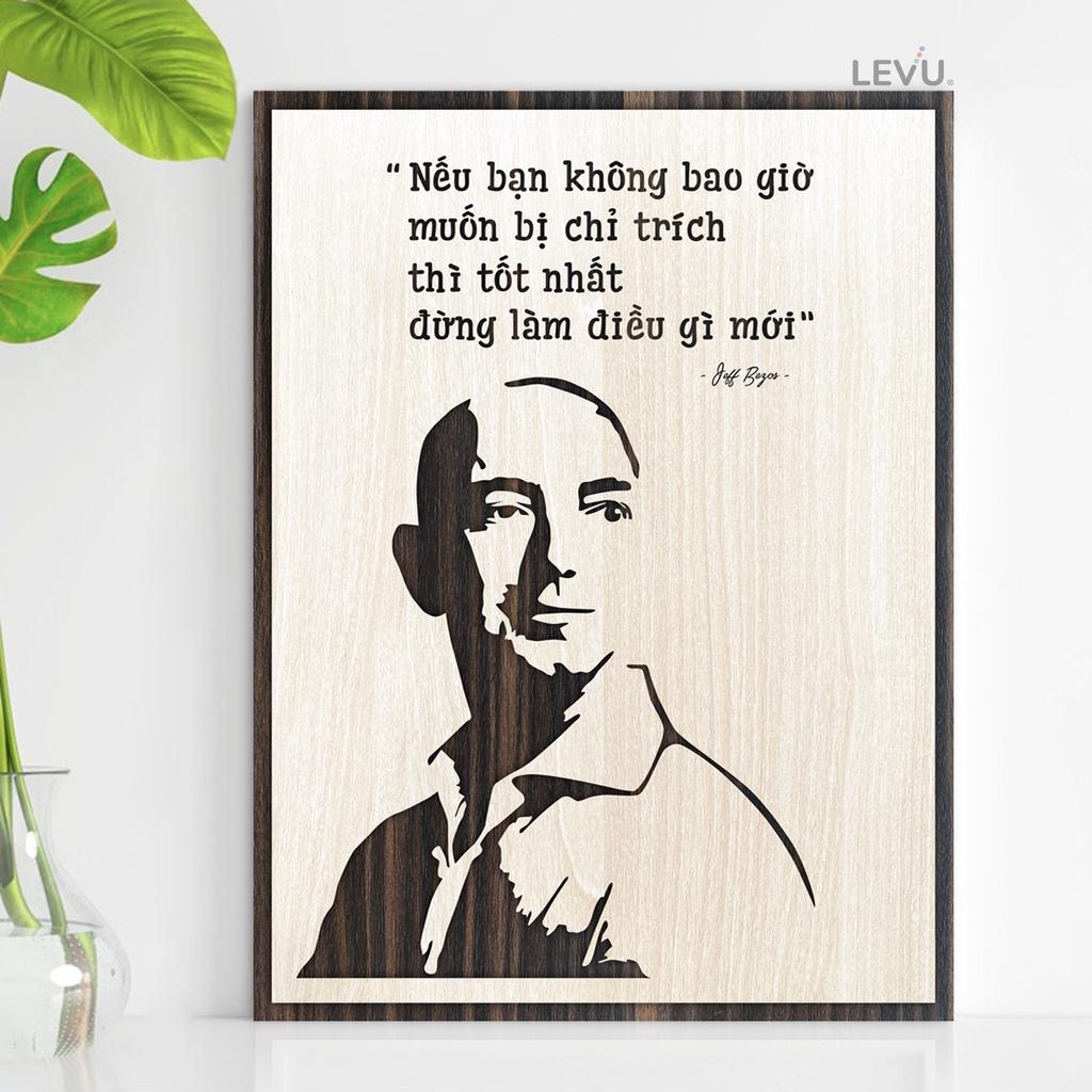 Tranh slogan câu nói hay ngắn gọn nổi tiếng của Jeff Bezos LEVU NT08