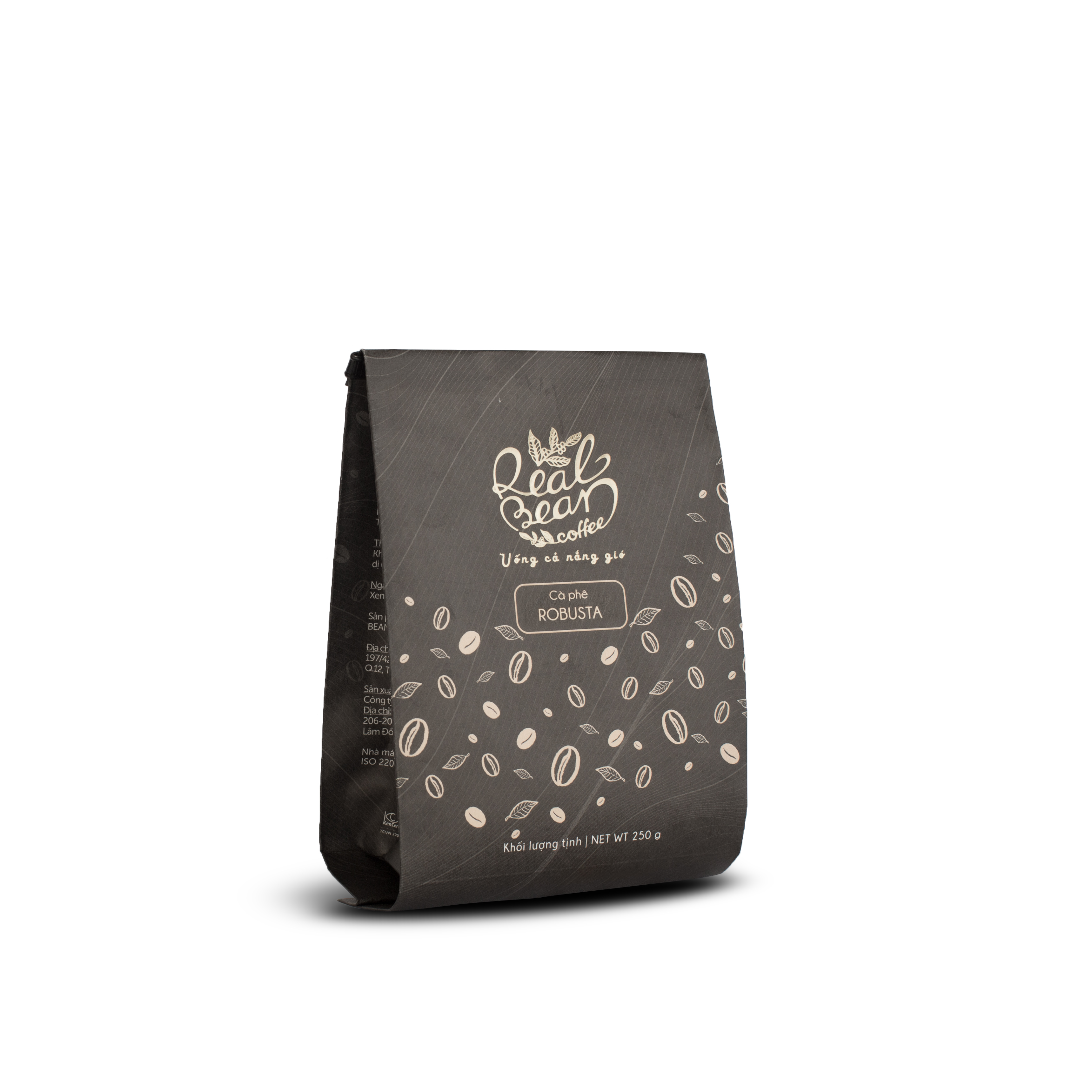 Cà Phê Robusta Rang Xay Nguyên Chất 100% Real Bean Coffee (250g)