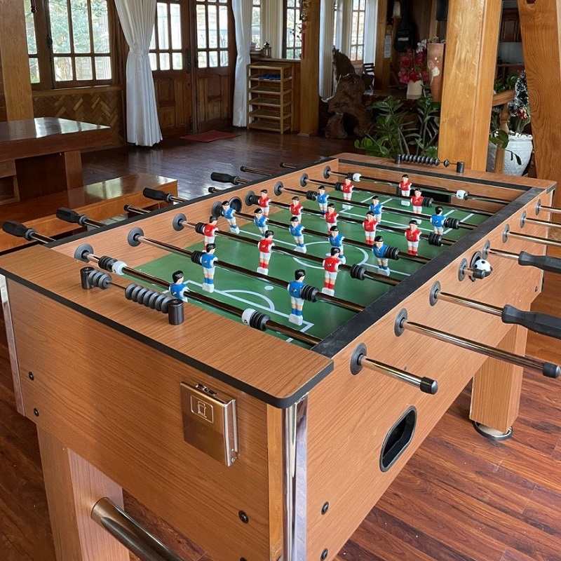 Bàn Bi Lắc Bóng Đá Cỡ Lớn 1,4m Harvard Wooden JX 101Y Chuẩn Thi Đấu, Banh Bàn Foosball 1m4 Gia Đình Văn Phòng Hanana