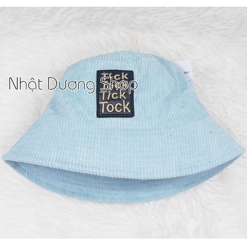 Mũ bo cụp, mũ bucket cụp nhung đũa thêu mặt da chữ vành nhỏ 6cm, phía trong may lót cao cấp phù hợp cho nam và nữ.