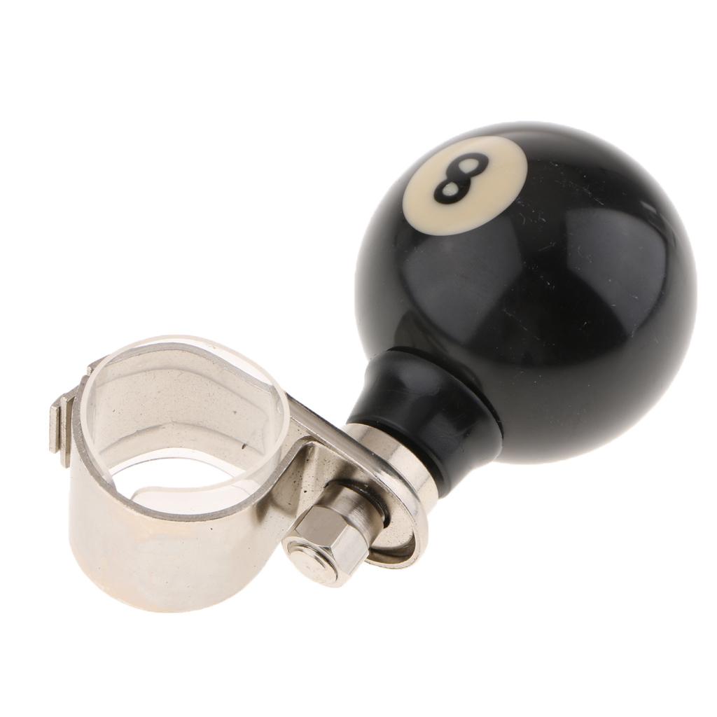 Car Black 8 Ball Steering Wheel Handle Control Assist Knob Booster