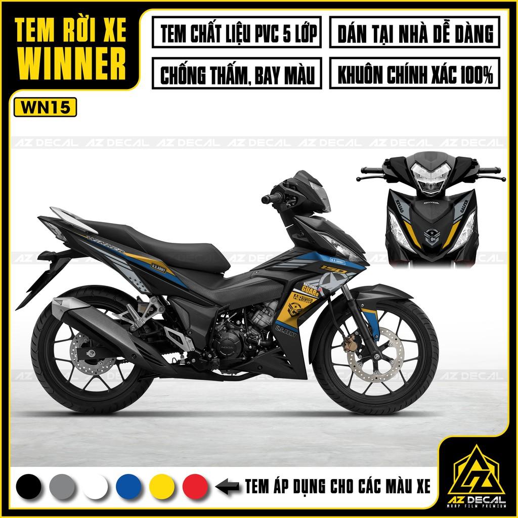 Tem Rời Xe Honda Winner V1 / 150 Mẫu U.S ARMY | WN15 | Decal Chế Xe Chất Liệu PVC Cao Cấp