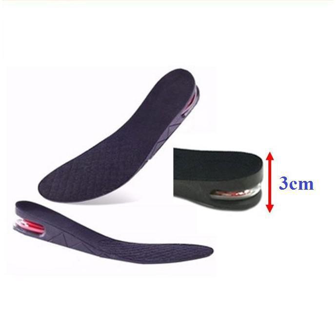 Bộ 2 Lót giày tăng chiều cao BÍ MẬT 3cm đệm khí cả bàn