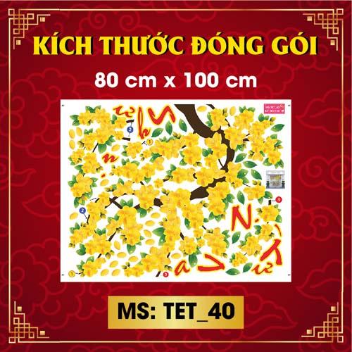 DECAL TRANG TRÍ TẾT NGUYÊN ĐÁN 2022 COMBO SỐ 30