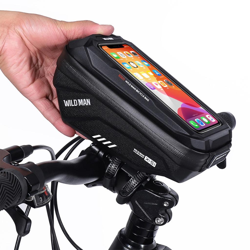 Phone Front Frame Bag Bicycle Bag Mount Holder Cycling Pouch Red