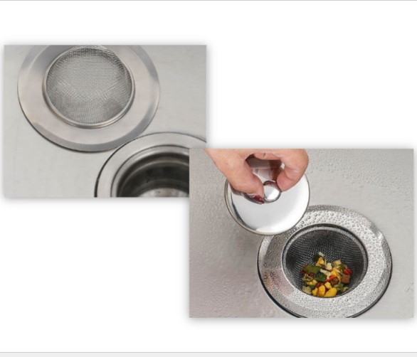 Dụng cụ lọc rác inox- N01, dụng cụ chặn rác bồn rửa bát bằng thép không gỉ
