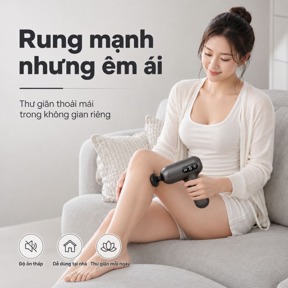 Súng Massage Cầm Tay Kachi MK454 – Giải Pháp Thư Giãn Cơ Chuyên Sâu & Thông Minh - hàng chính hãng