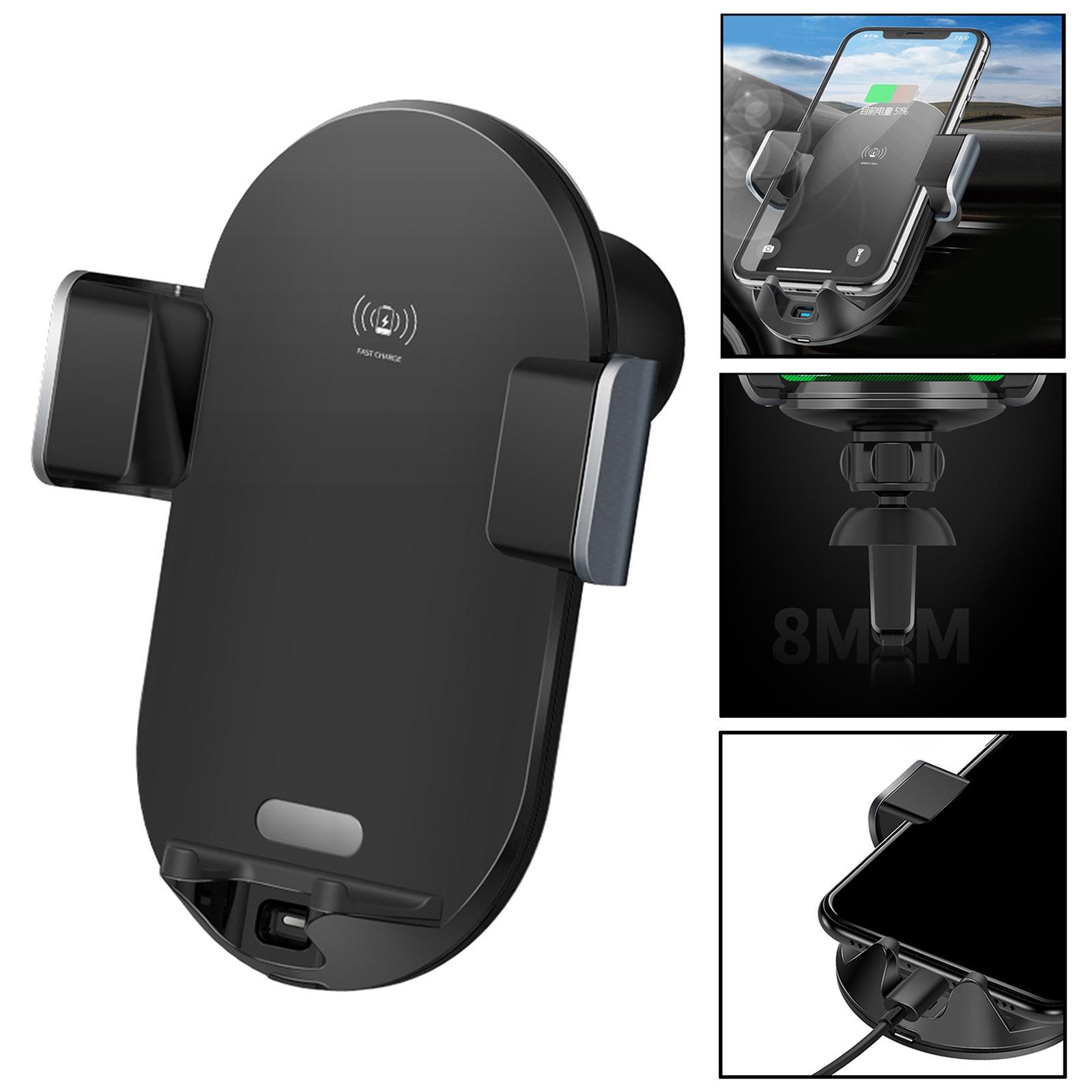 Smartphones Car Wireless Charging Mount Holder Fits for 66mm-85mm Cellphones