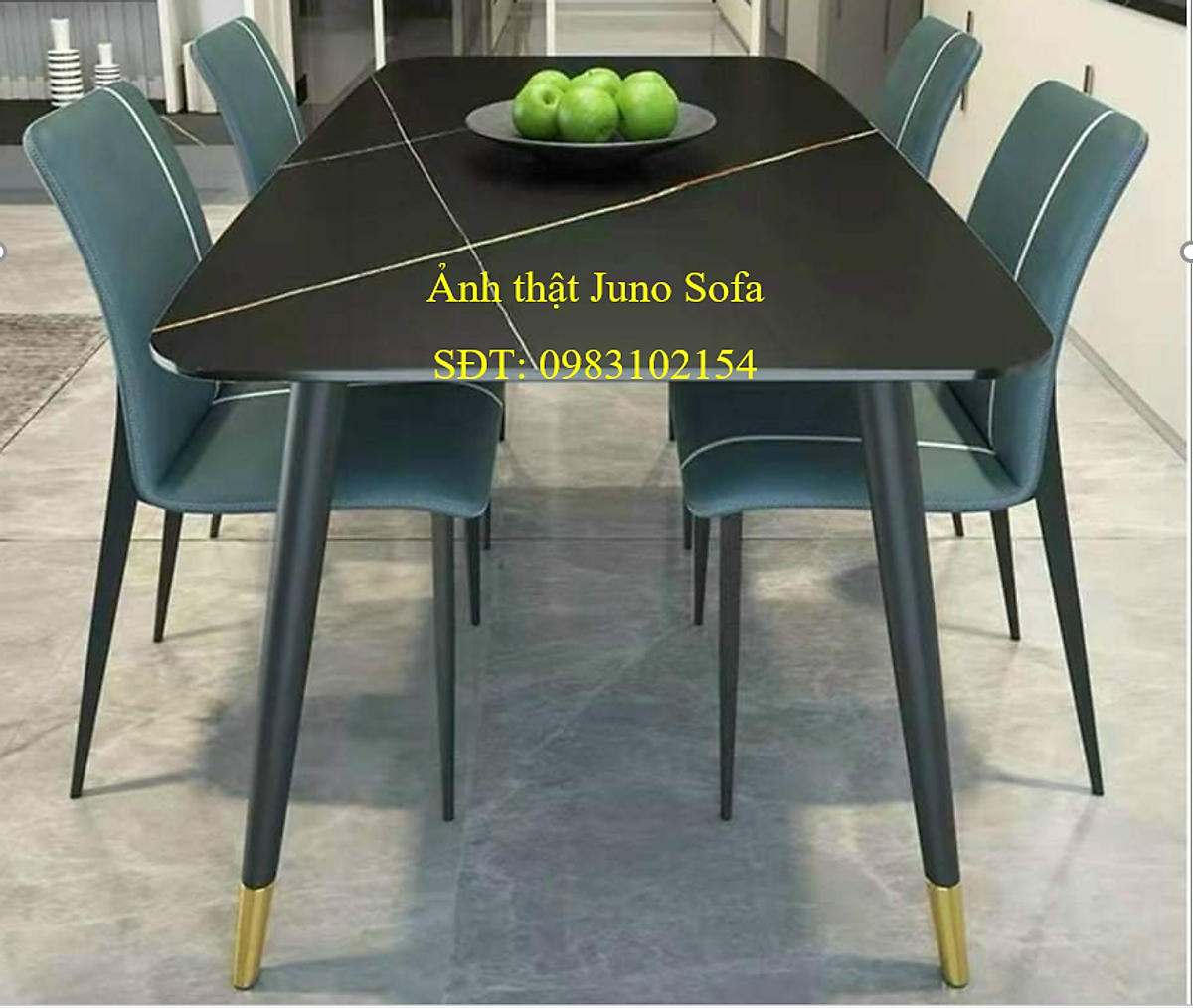 Bộ bàn ăn nhập khẩu Juno Sofa Bàn 1m4 và 4 ghế