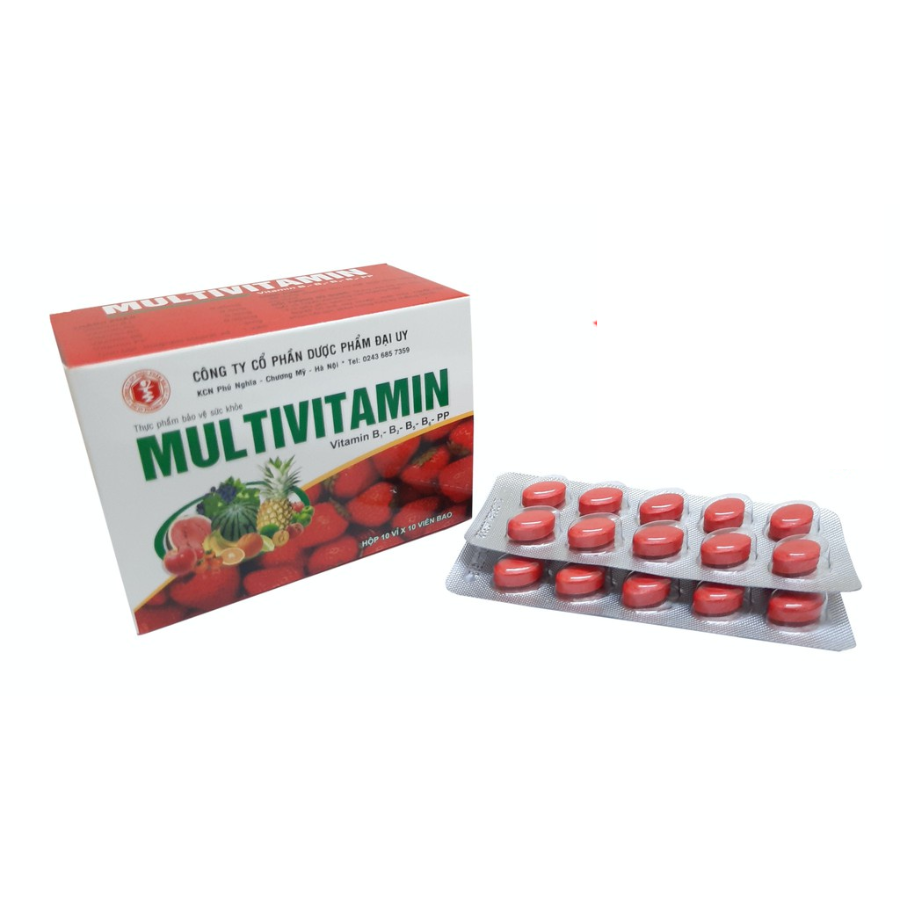 Vitamin tổng hợp - Multivitamin Đại Uy (Hộp 10 vỉ x 10 viên)