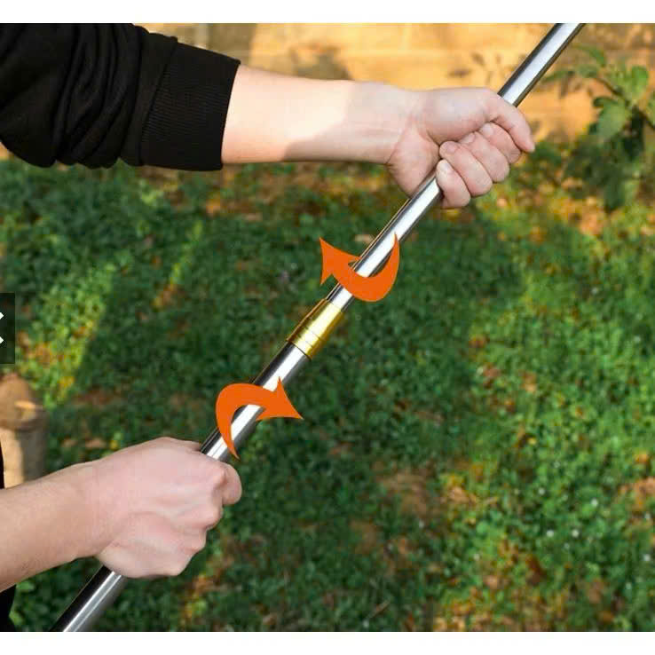 Sào Hái Trái Cây Đa Năng Inox Rút Dài 6M – Bộ Dụng Cụ Hái Quả Trên Cao Kèm 4 Phụ Kiện