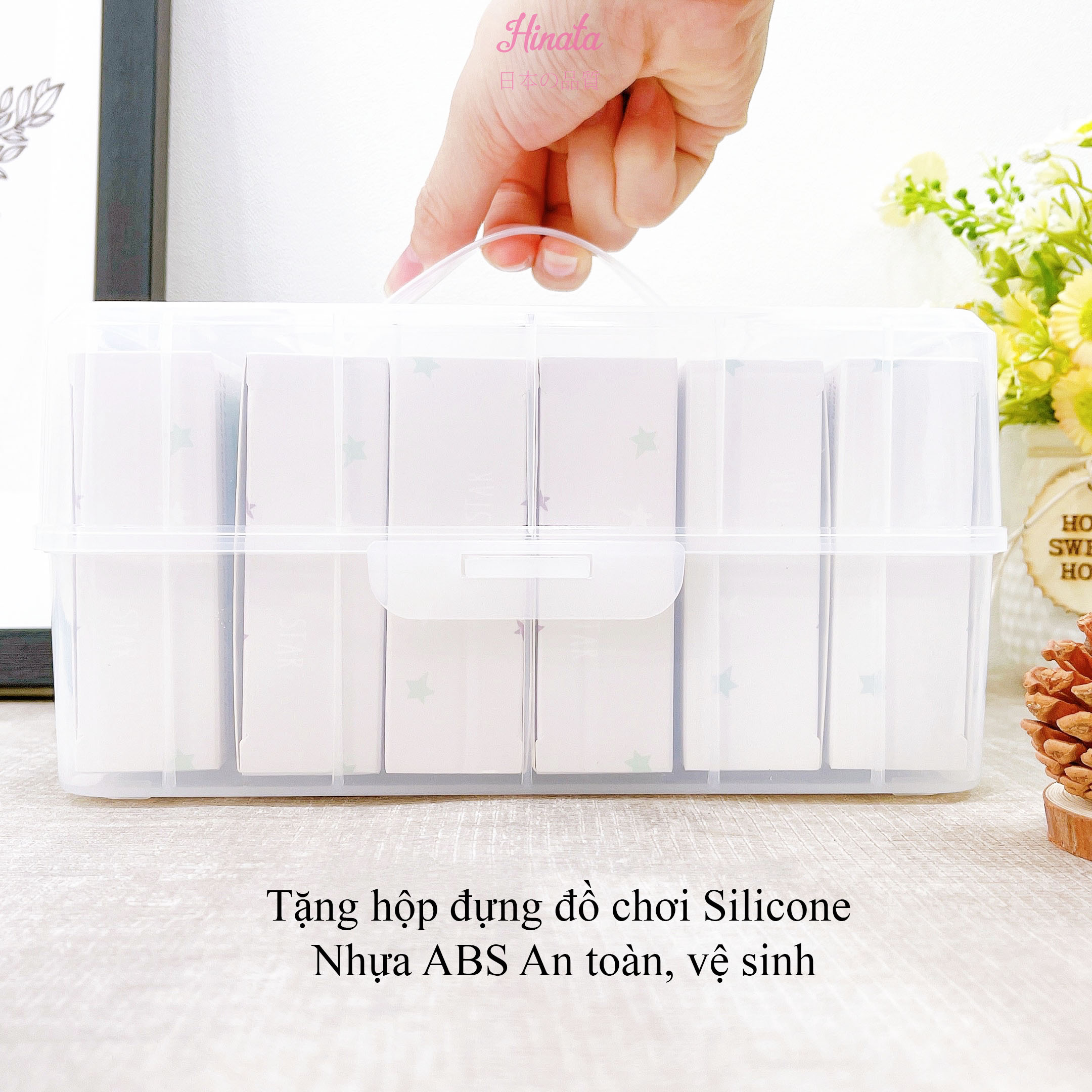 Thú ngậm nướu full silicone thương hiệu Hinata Nhật Bản, làm chậm cơn đau và ngứa nướu khi bé mọc răng