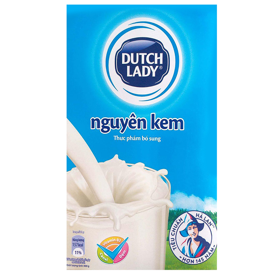 Sữa Bột Nguyên Kem Dutch Lady Cô Gái Hà Lan Hộp Giấy