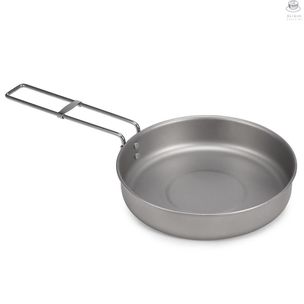 Nồi nấu ăn bằng titan siêu nhẹ có tay cầm 750ml tiện dụng mang theo du lịch cắm trại