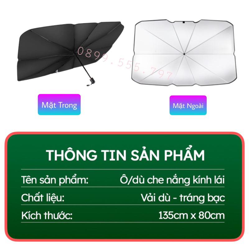 Ô dù che nắng kính lái ô tô phản quang chống tia UV cách nhiệt giảm nóng bảo vệ nội thất xe hơi hiệu quả