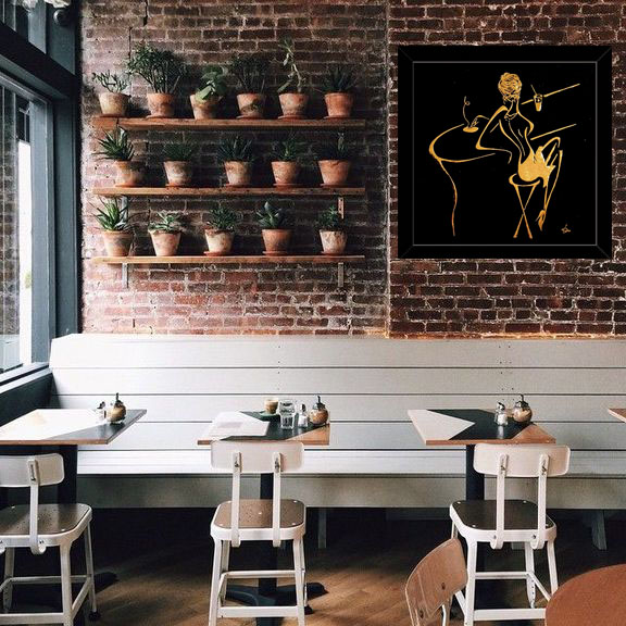 Tranh trang trí tường phòng khách sạn, quán cafe, bar