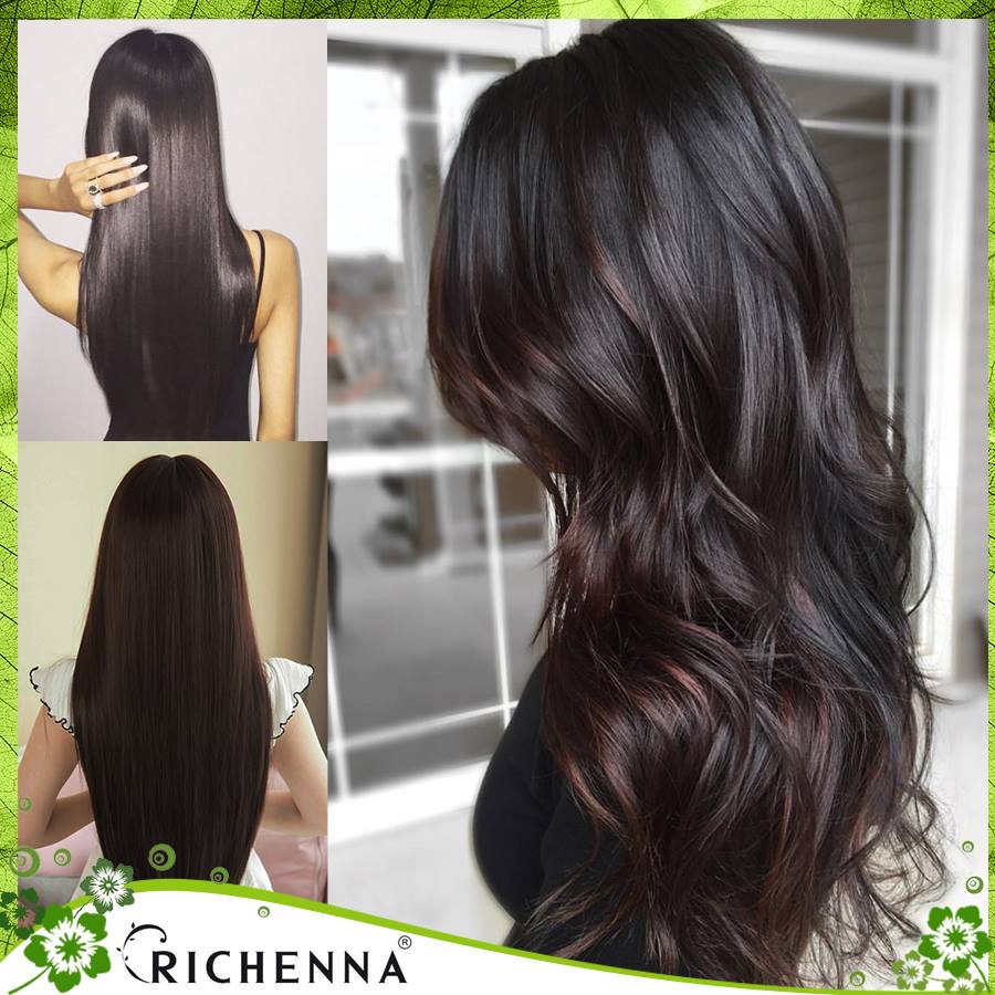 Thuốc nhuộm tóc phủ bạc thảo dược Richenna Hi-Speedy Color Hàn Quốc màu đen tự nhiên 60g