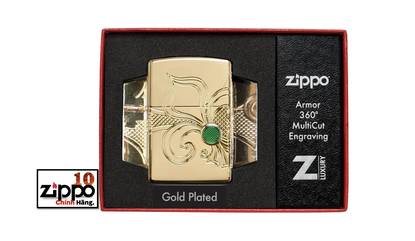 Bật lửa ZIPPO 49108 Armor Fleur-de-lis Design - Chính hãng 100%