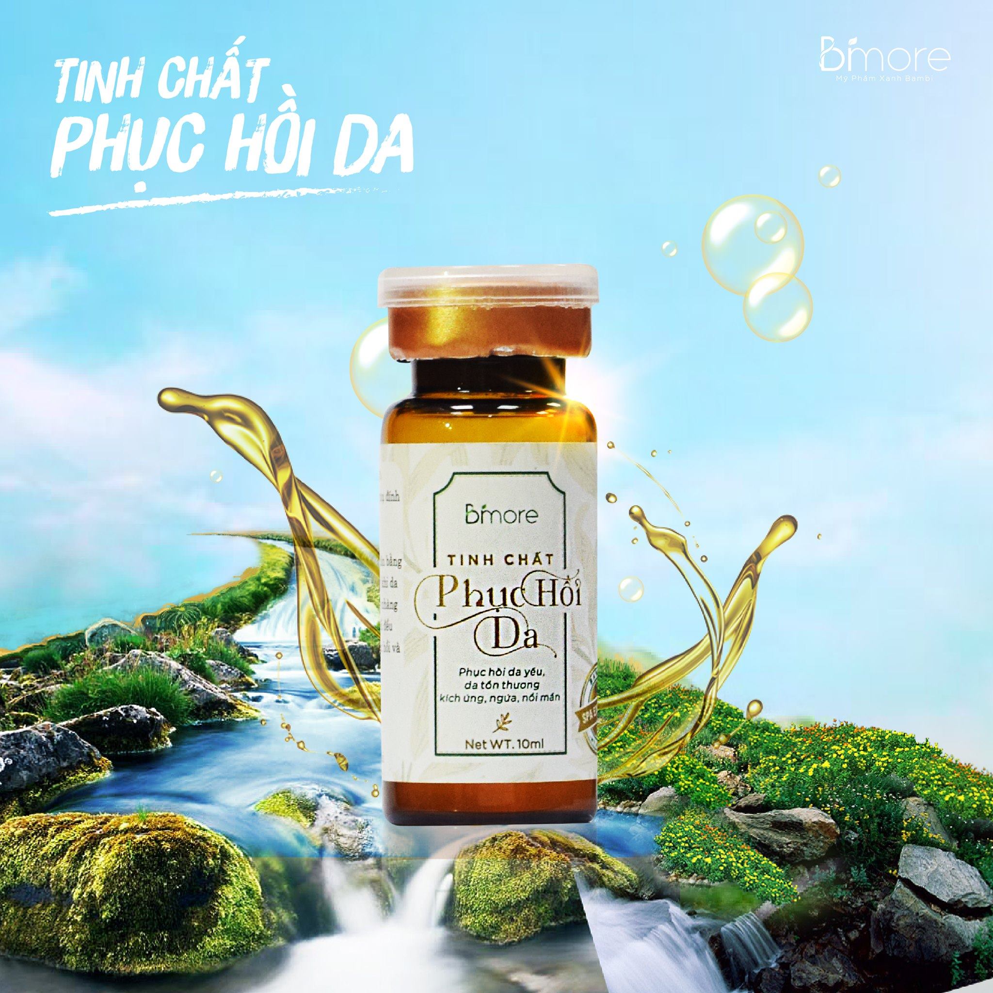 Tinh Chất Phục Hồi Da Bimore Làm Dịu Da Tức Thì, Phục Hồi Da 10ml