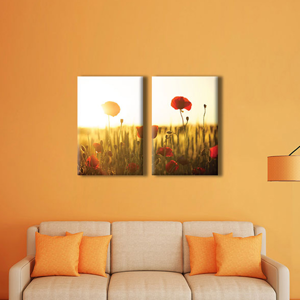Bộ 2 Tranh Canvas "Cánh Đồng Hoa Mỹ Nhân" - W140