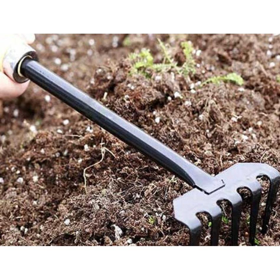 CÀO ĐẤT CẦM TAY CÁN GỖ MINI - TIỆN ÍCH CHO VIỆC TRỒNG RAU, CÂY HOA