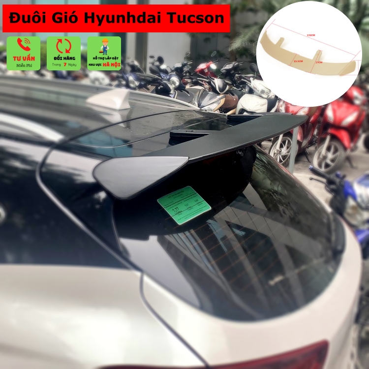 Đuôi Gió Thể Thao Hyunhdai Tucson  Chất Liệu Nhựa ABS , Lắp Được Cho Tất Cả Các Đời