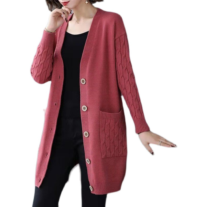 Áo len nữ cardigan dáng dài phong cách Hàn Quốc chất len mềm mại siêu xinh