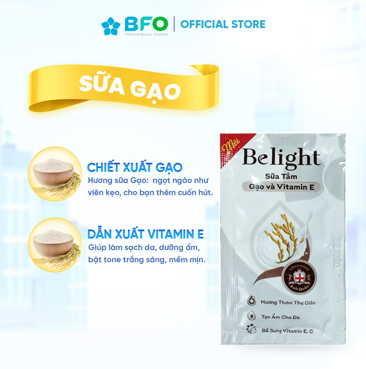 Dây Sữa Tắm Belight Tinh Dầu Thiên Nhiên Giúp Thư Giãn Lưu Hương 6ml (12 Túi)