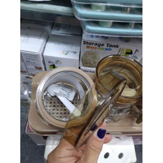 Bộ gia vị thủy tinh cao cấp 3 ngăn và 4 ngăn