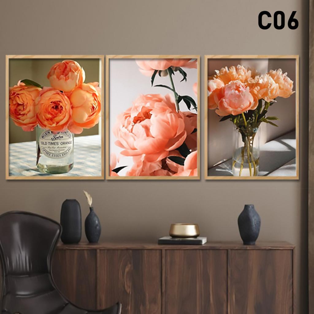 Bộ 3 tranh decor khung composite,tranh trang trí đa dạng mẫu mã