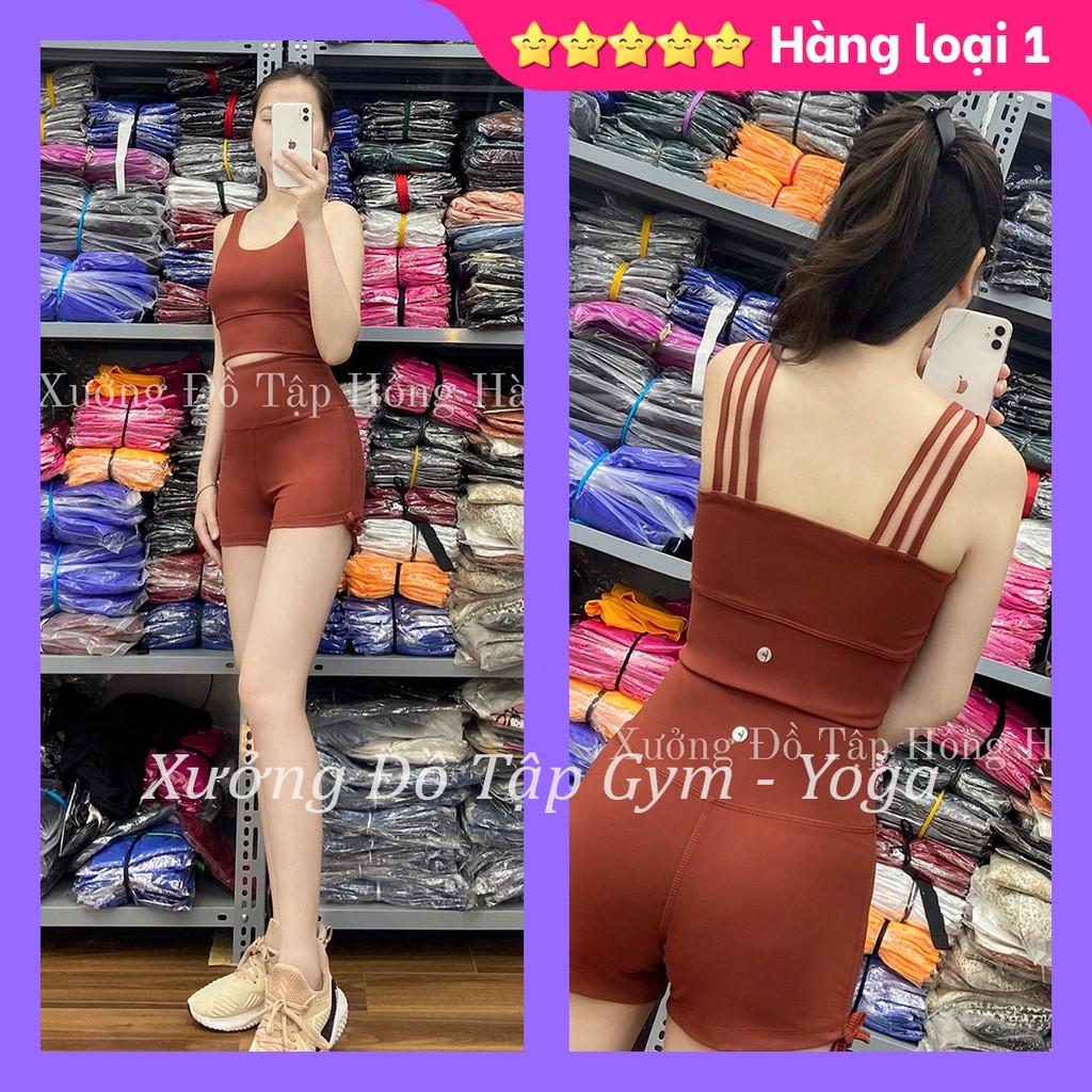 Cam kết ảnh thật 100% SET ĐỒ TẬP - Yoga, Gym, Aerobic - Set Thể Thao Nữ đùi xanh coban lưng dây thẳng