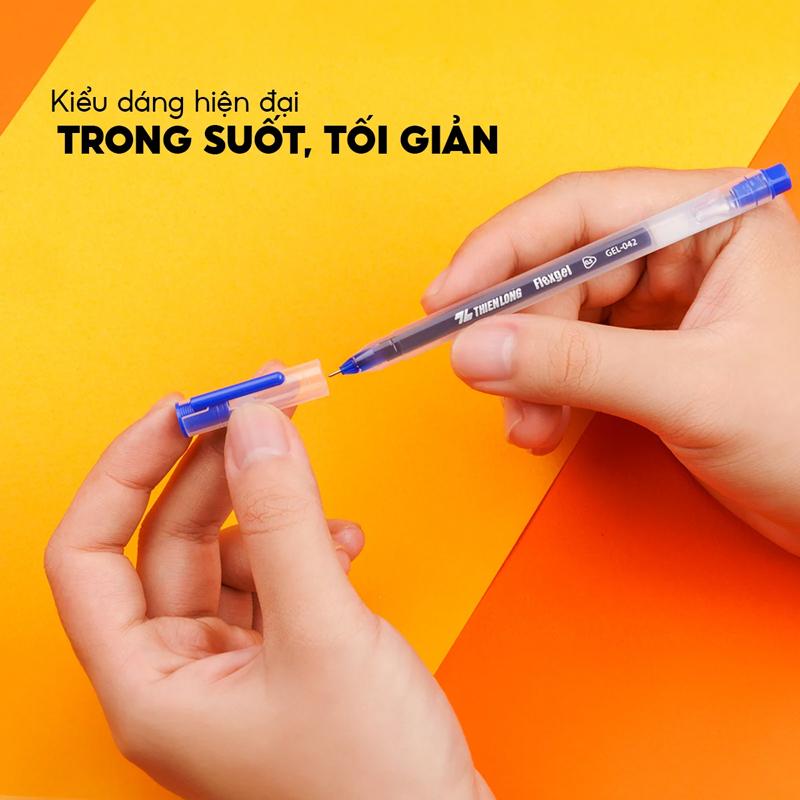 Bút Gel Flexgel 0.5 mm - Thiên Long Gel-042 - Mực Xanh