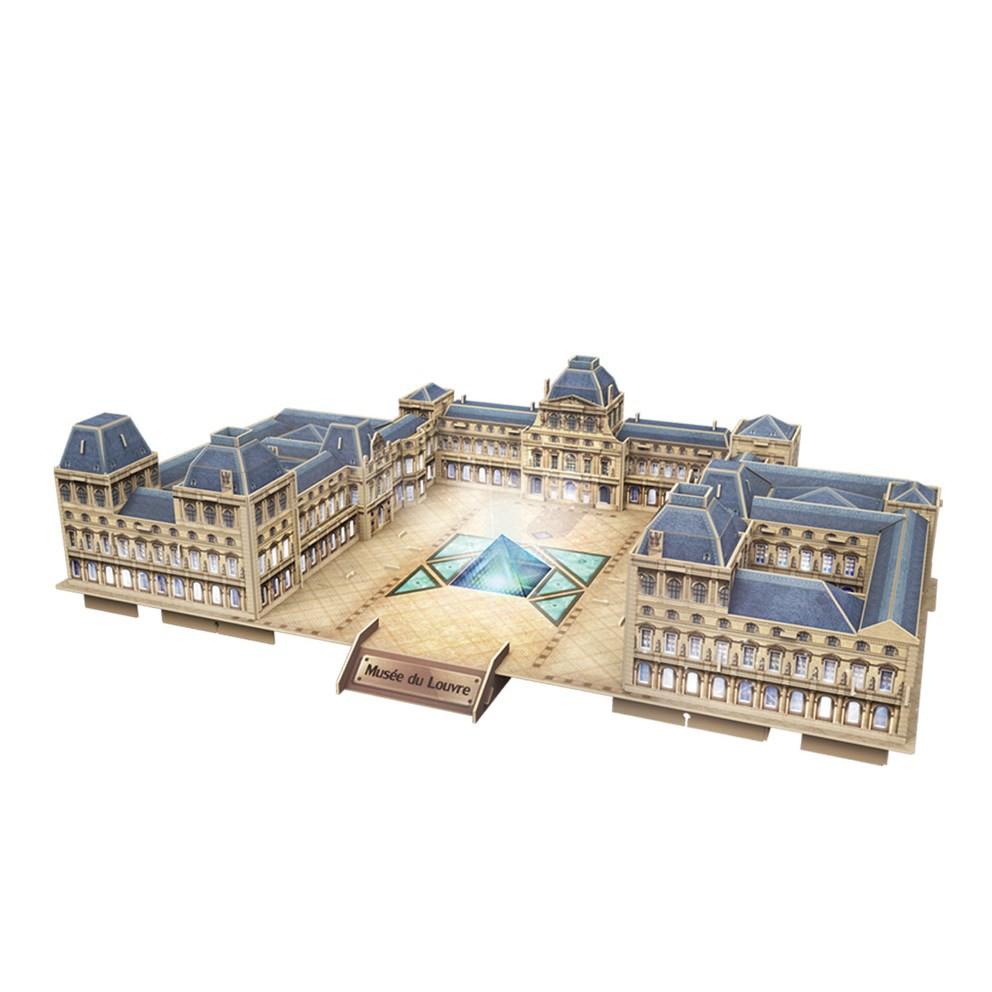 Mô hình giấy 3D - Led thư viện Pháp - The Louvre - (L517h)