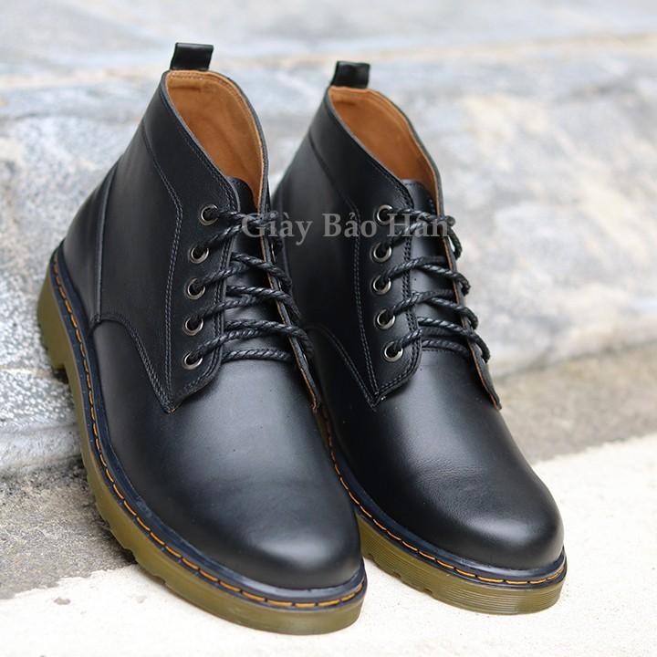 Giày Boot Nam cao cổ bò nguyên tấm - Giày bốt cao cổ nam phom classic đế khâu