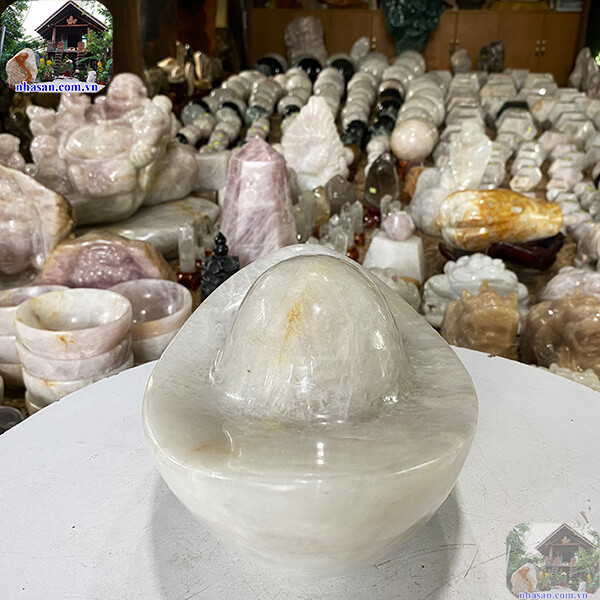 Thỏi vàng đá thạch anh trắng - Biểu tượng của sự giàu có, thịnh vượng và may mắn-5.3kg - 25 x 14 x 15