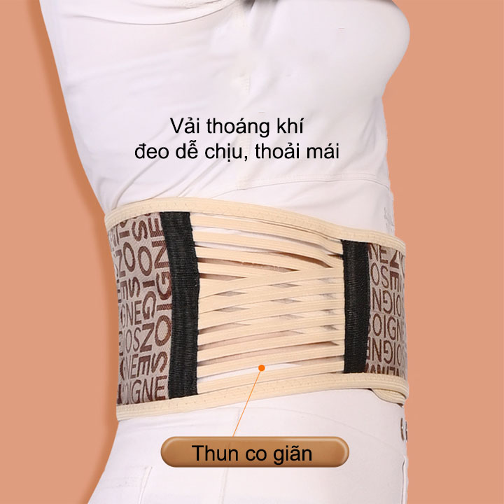 Đai lưng tự sinh nhiệt, thoáng khí thế hệ mới hỗ trợ đau cột sống và mỏi cơ thắt lưng YX007 (Free size)