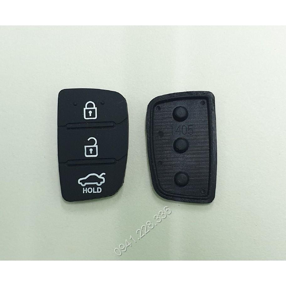 Combo 02 Phím cao su lắp dành cho Vỏ chìa khóa Hyundai I10, I20, Accent, Elantra, Tucson,Solati