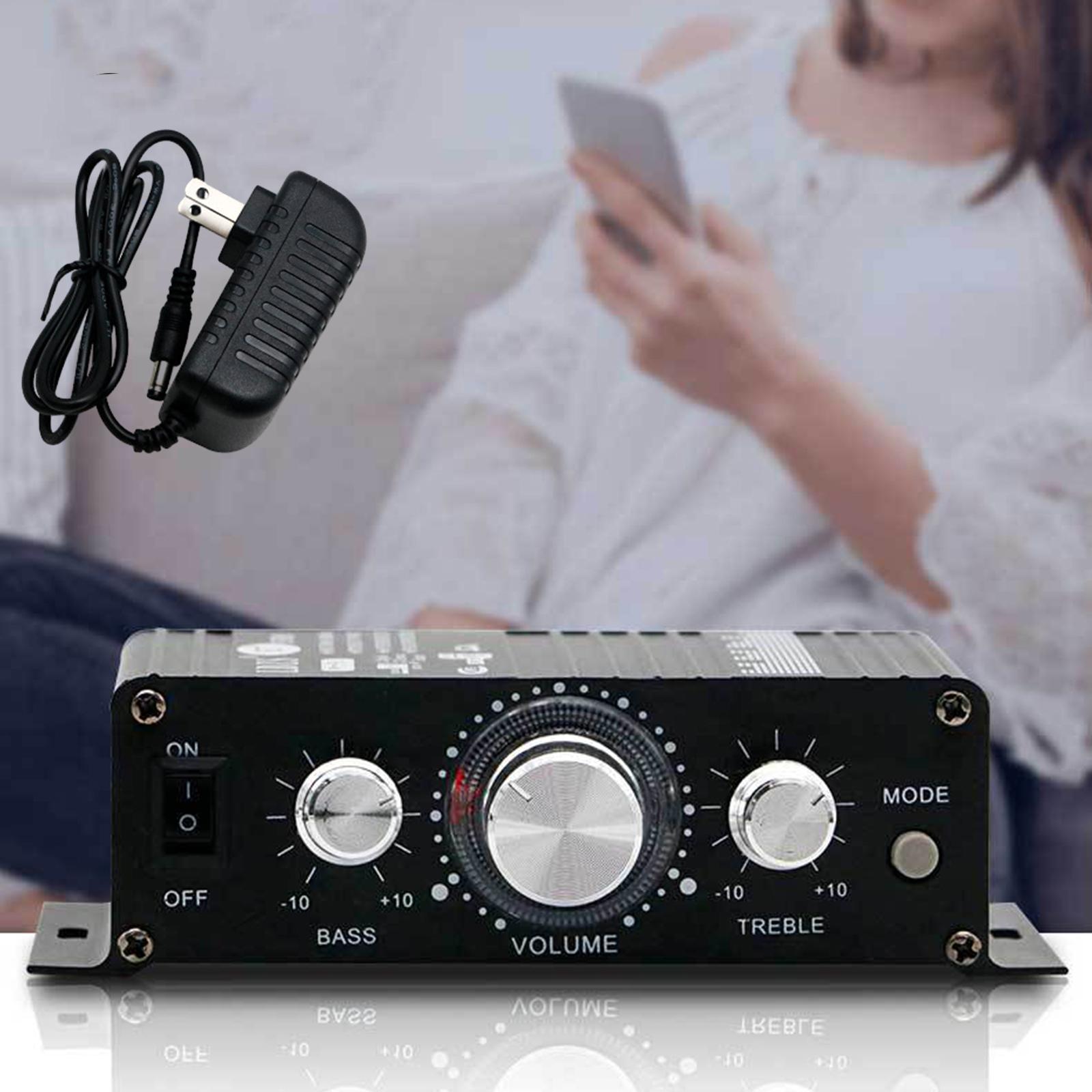 Bluetooth Power Amplifier Professional HiFi Sound for Home Theater Car Party