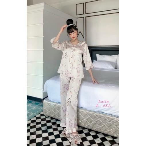 PYJAMAS LỤA LANTIN - QUẦN DÀI TAY LỠ BÈO