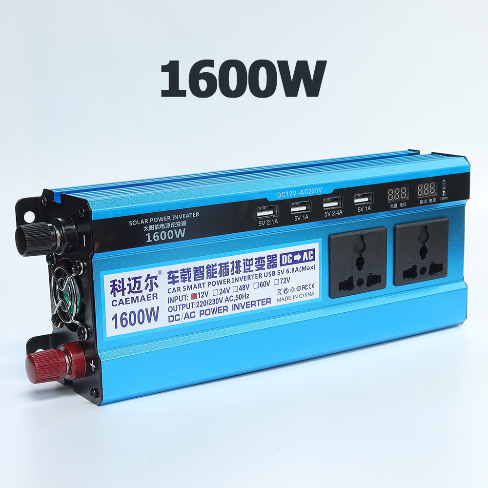 Bộ kích điện inverter 1600W 2200W biến tần Caemaer chuyển đổi điện DC 12V lên AC 220V