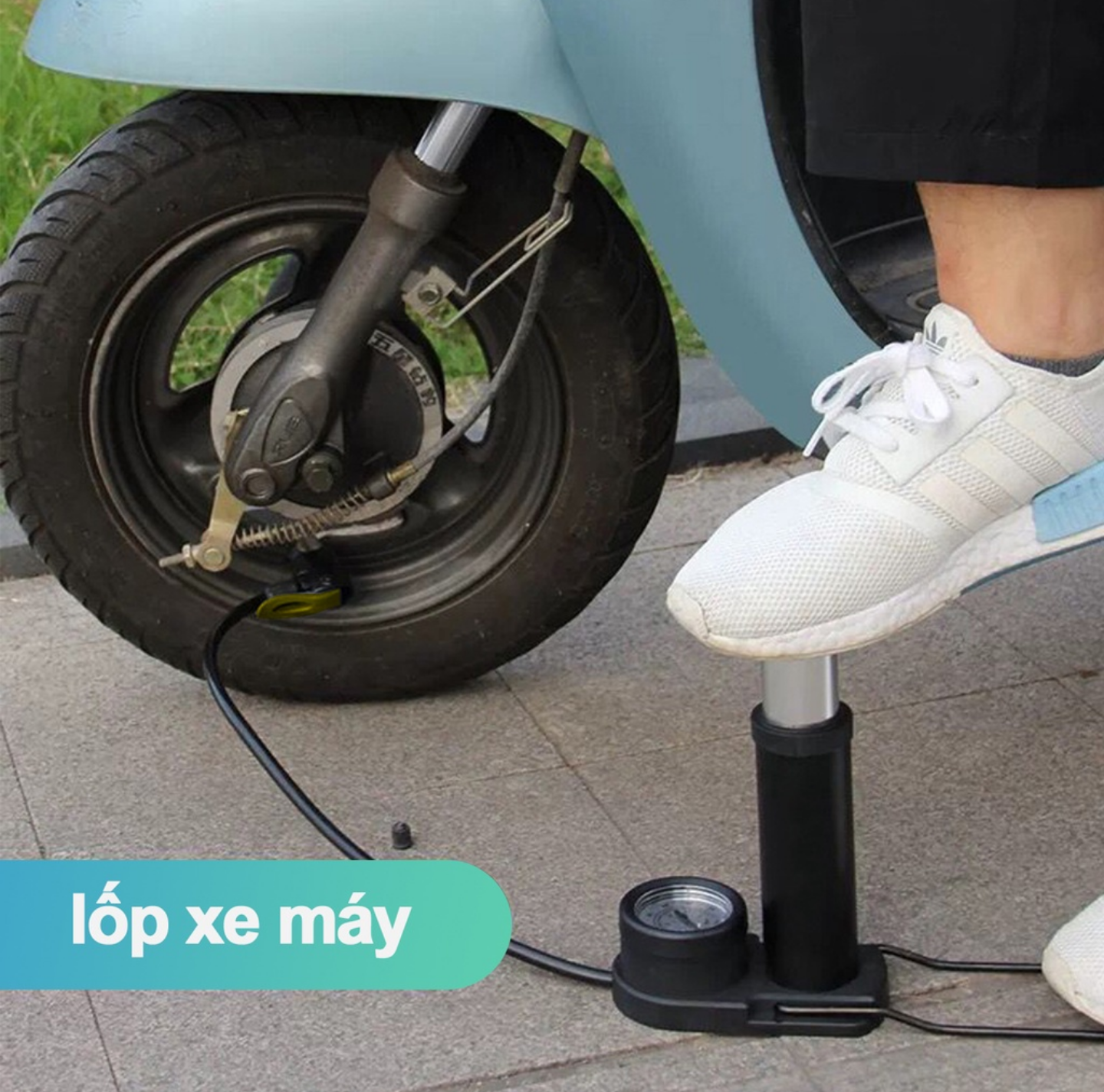 BƠM XE ĐẠP CHÂN ĐA NĂNG TRỢ LỰC NHỎ GỌN MANG THEO TIỆN DỤNG MẪU MỚI HÀNG CHẤT LƯỢNG