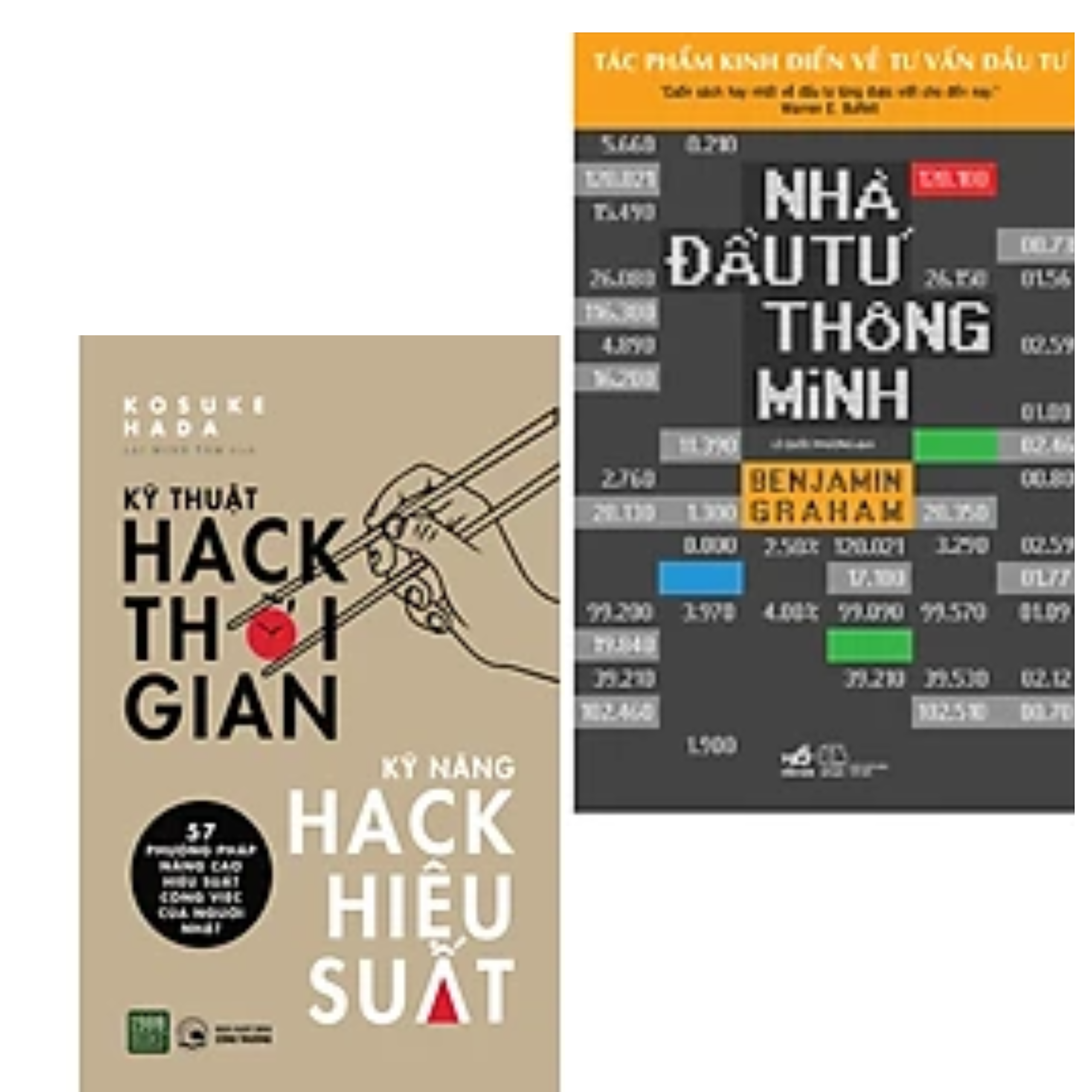 Combo 2 cuốn Sách Kĩ Năng Làm Việc : Kĩ Thuật Hack Thời Gian, Kĩ Năng Hack Hiệu Suất + Nhà Đầu Tư Thông Minh